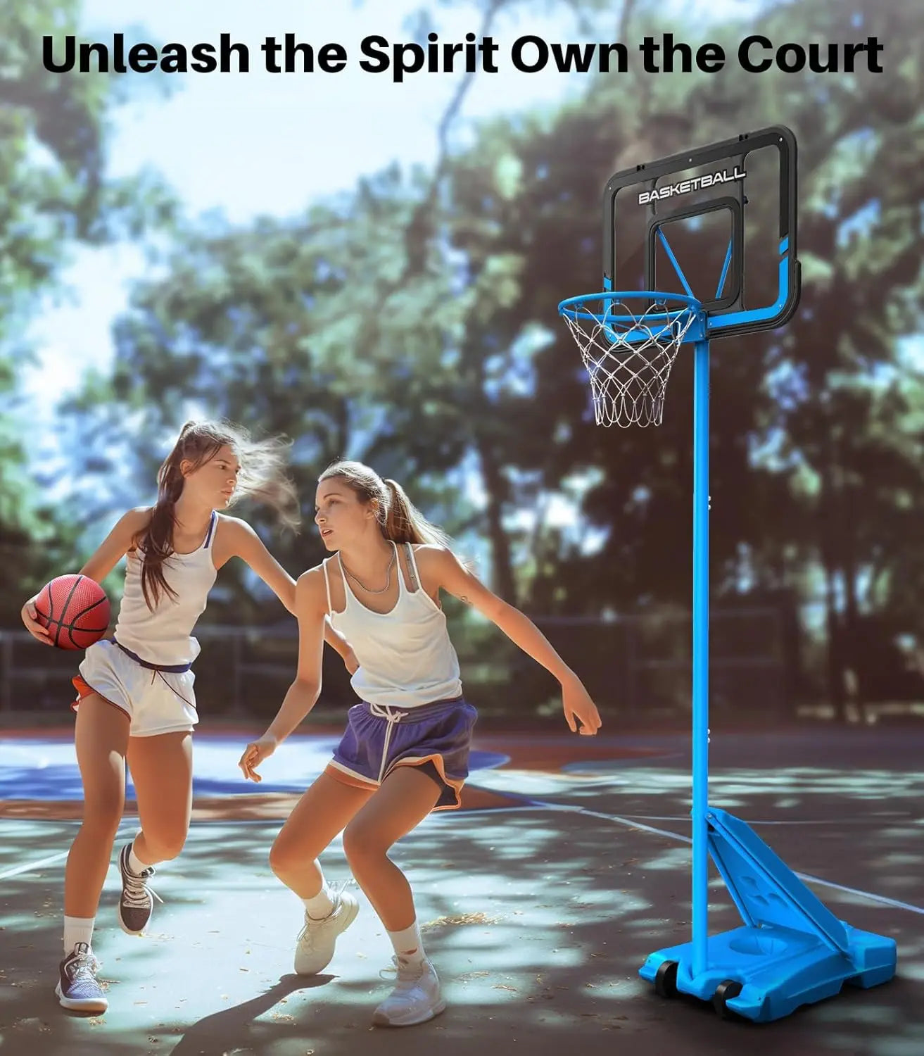 Basketball Hoop Outdoor 4.8-7.2ft Adjustable
