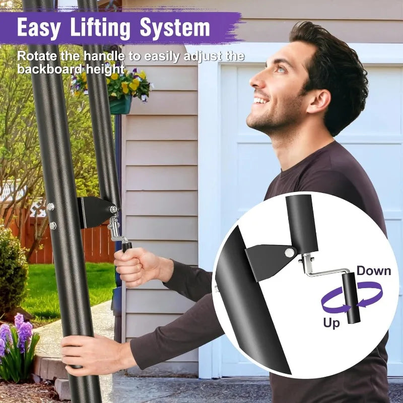 10FT Adjustable Basketball Hoop for Kids,Teens Youth Adults
