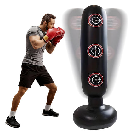 Punching Bag with Stand ,Inflatable Freestanding Heavy Boxing Bag