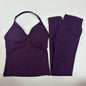 Women Backless Tank Tops High Waist Scrunch Gym Suit