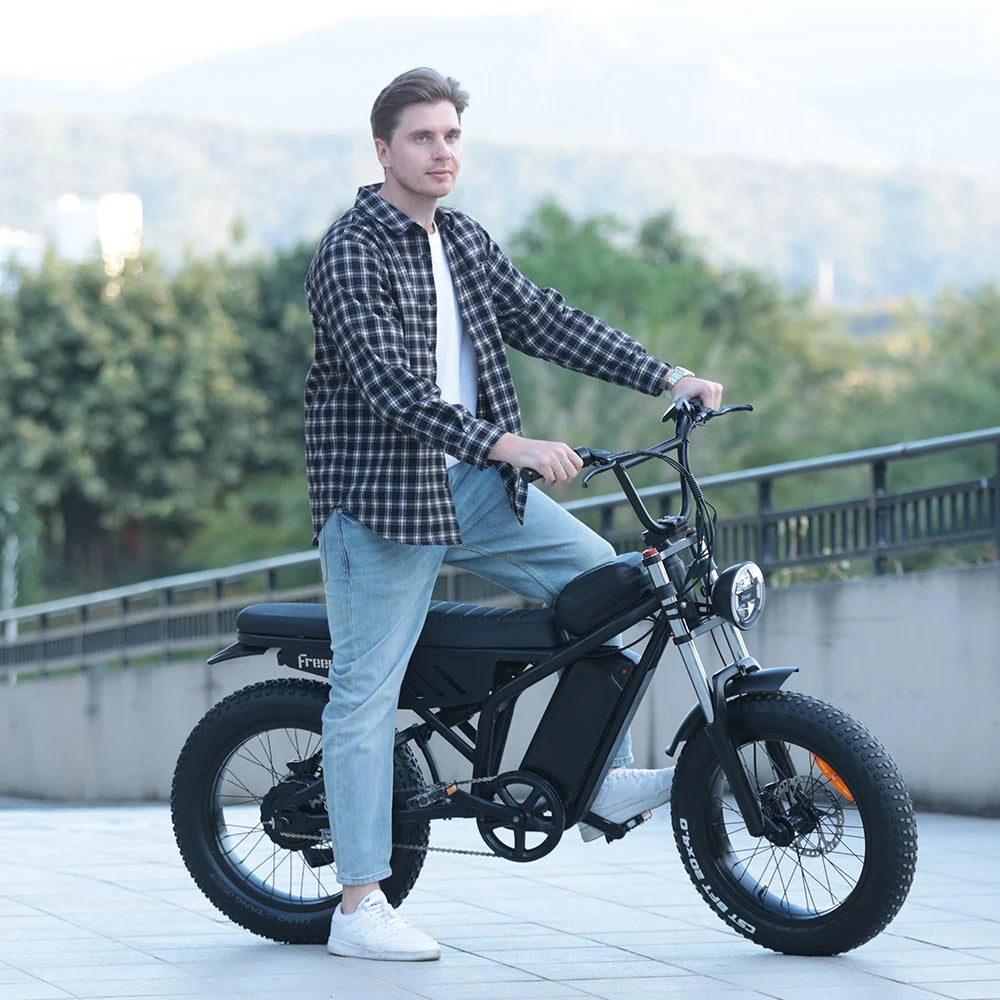 Adults 20 Inch Fat Tire Off Road  Mountain Electric Bicycle