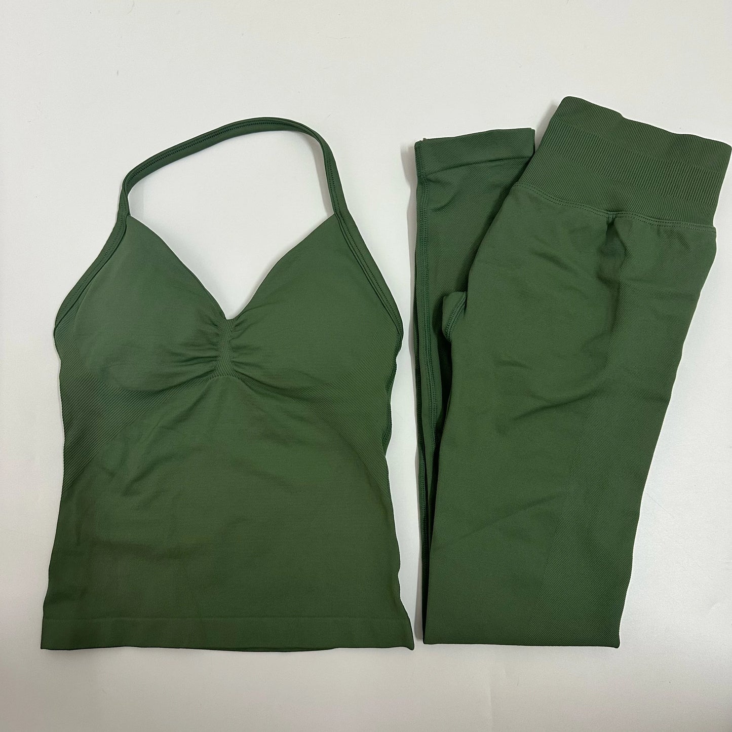 Women Backless Tank Tops High Waist Scrunch Gym Suit