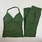 Women Backless Tank Tops High Waist Scrunch Gym Suit