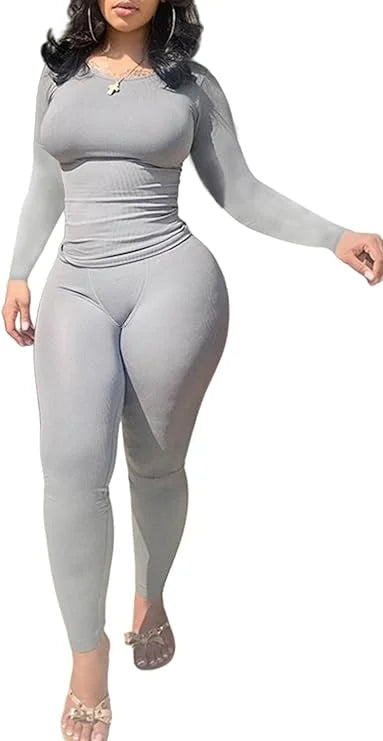 Women Clothing Long sleeves  and Leggings Set Exercise wear