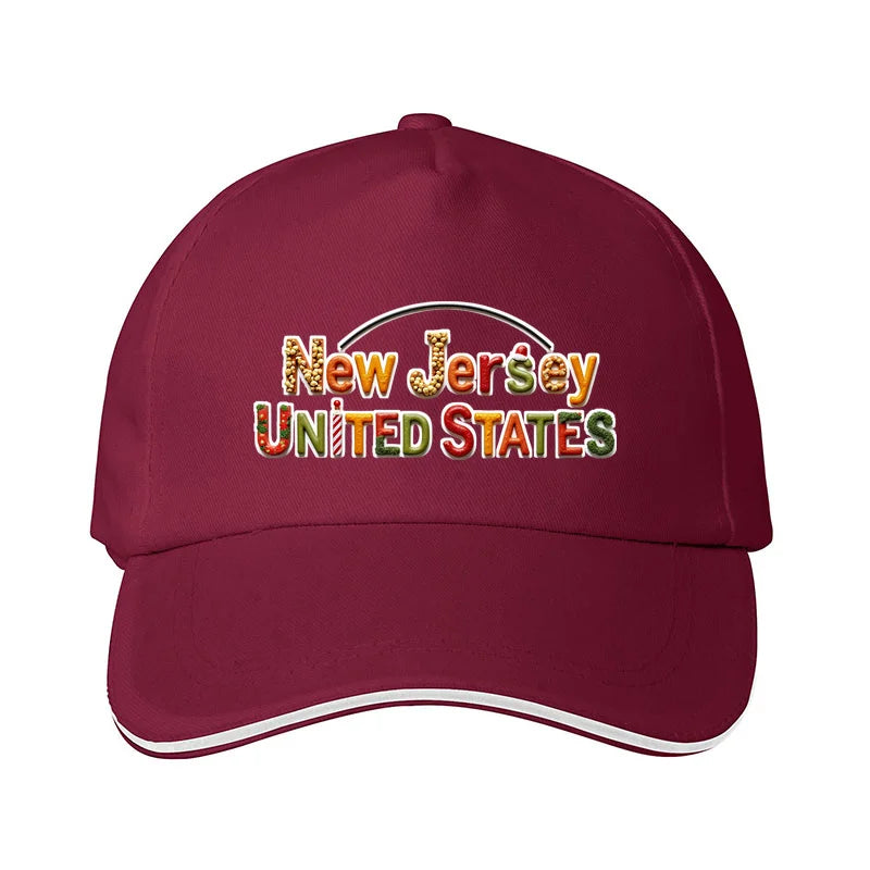 New Jersey American Flag  Sun protection cap