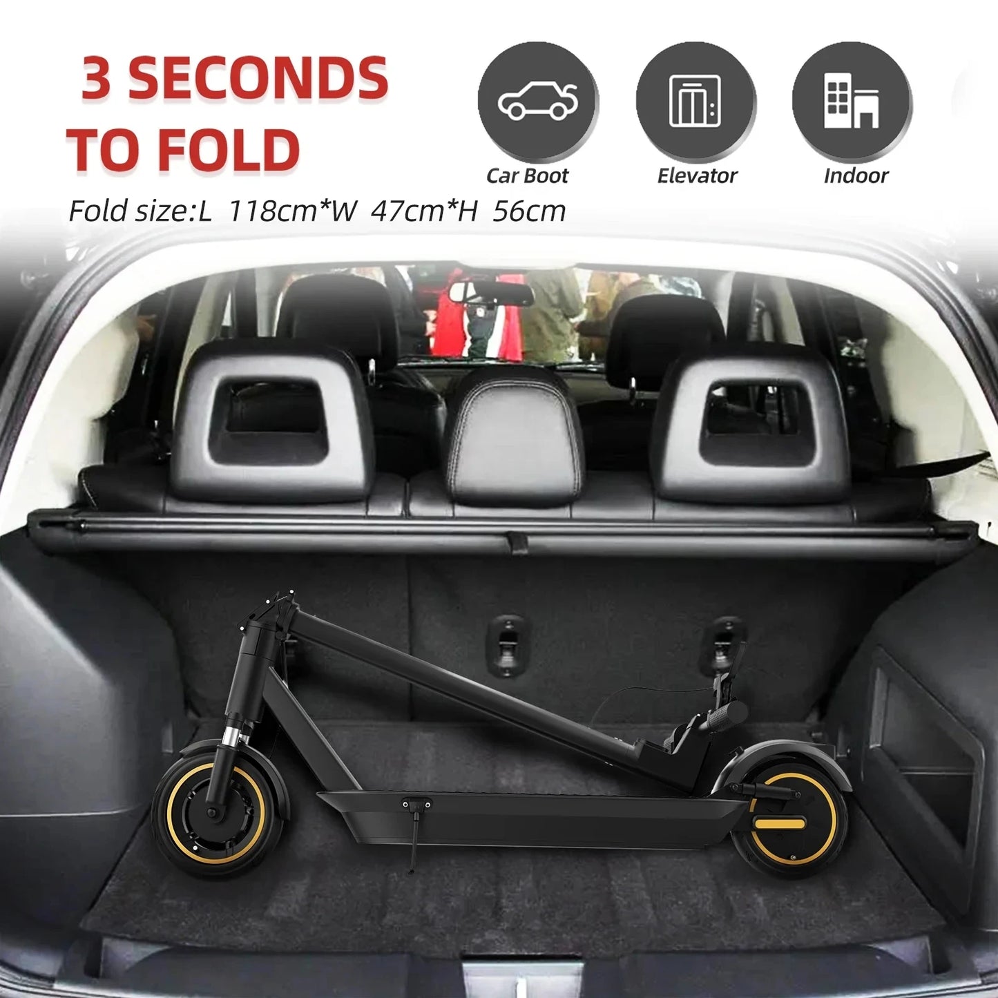 Smart Shock-absorbing Anti-skid Foldable Portable Electric Scooter