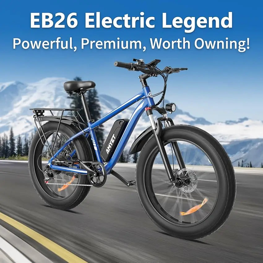 26" Fat Tire Mountain Bike 31mph  Electric Dirt Bike