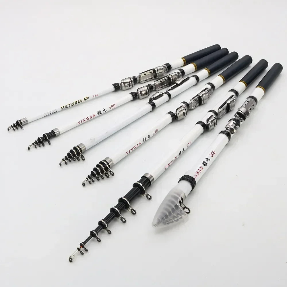 Carbon Fiber Spinning Fishing Rod Telescopic Mini Pole