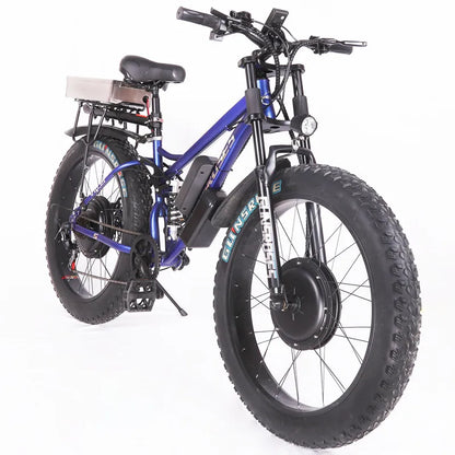 Electric Bicycle , Fat tire, Front and Rear, Double Drive, Mountain Bike