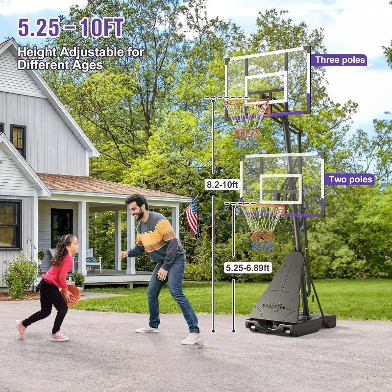 10FT Adjustable Basketball Hoop for Kids,Teens Youth Adults