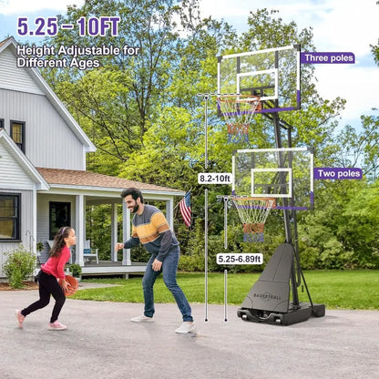 10FT Adjustable Basketball Hoop for Kids,Teens Youth Adults