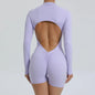 Seamless Yoga Zipper Jumpsuits Sports Fitness Beauty