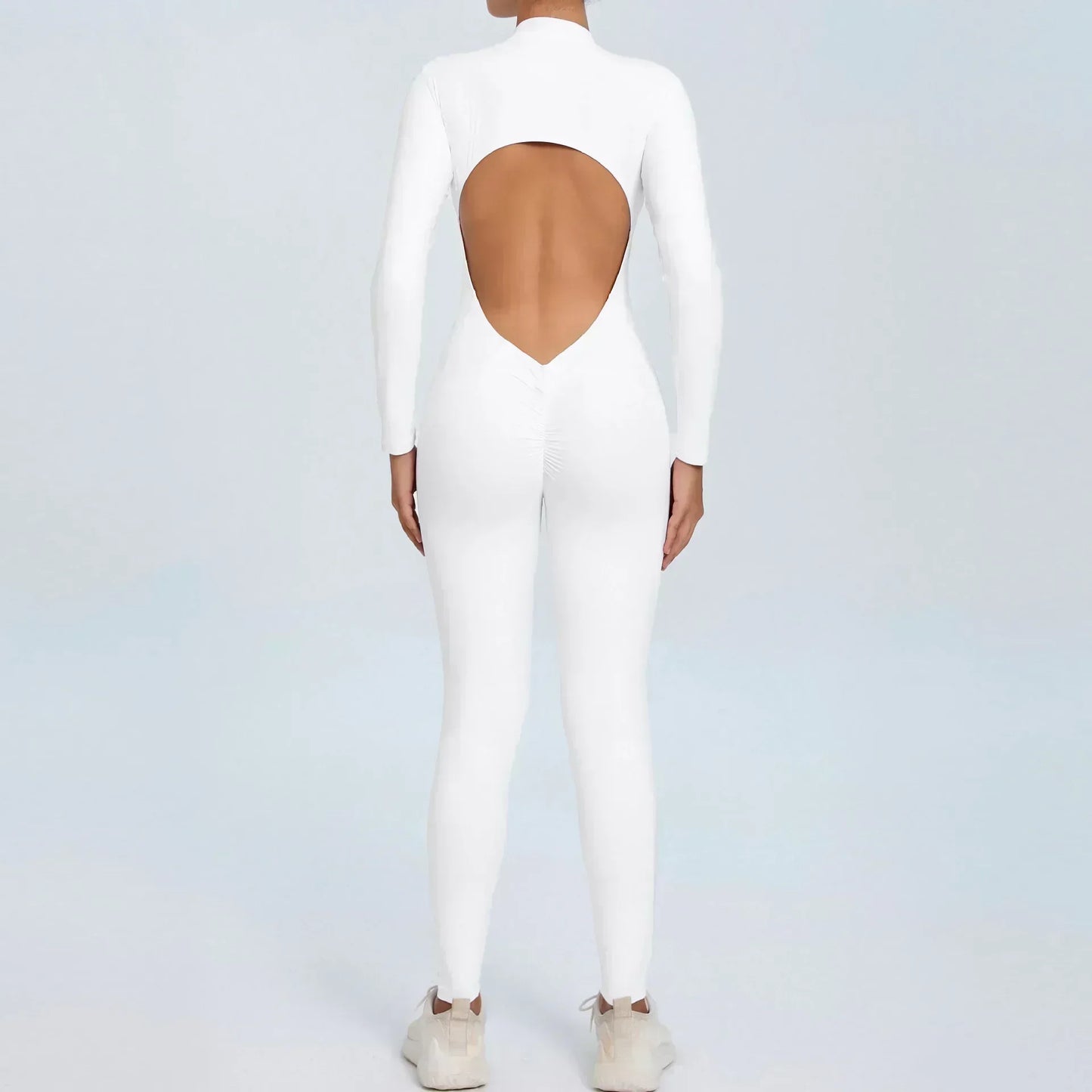 Seamless Yoga Zipper Jumpsuits Sports Fitness Beauty