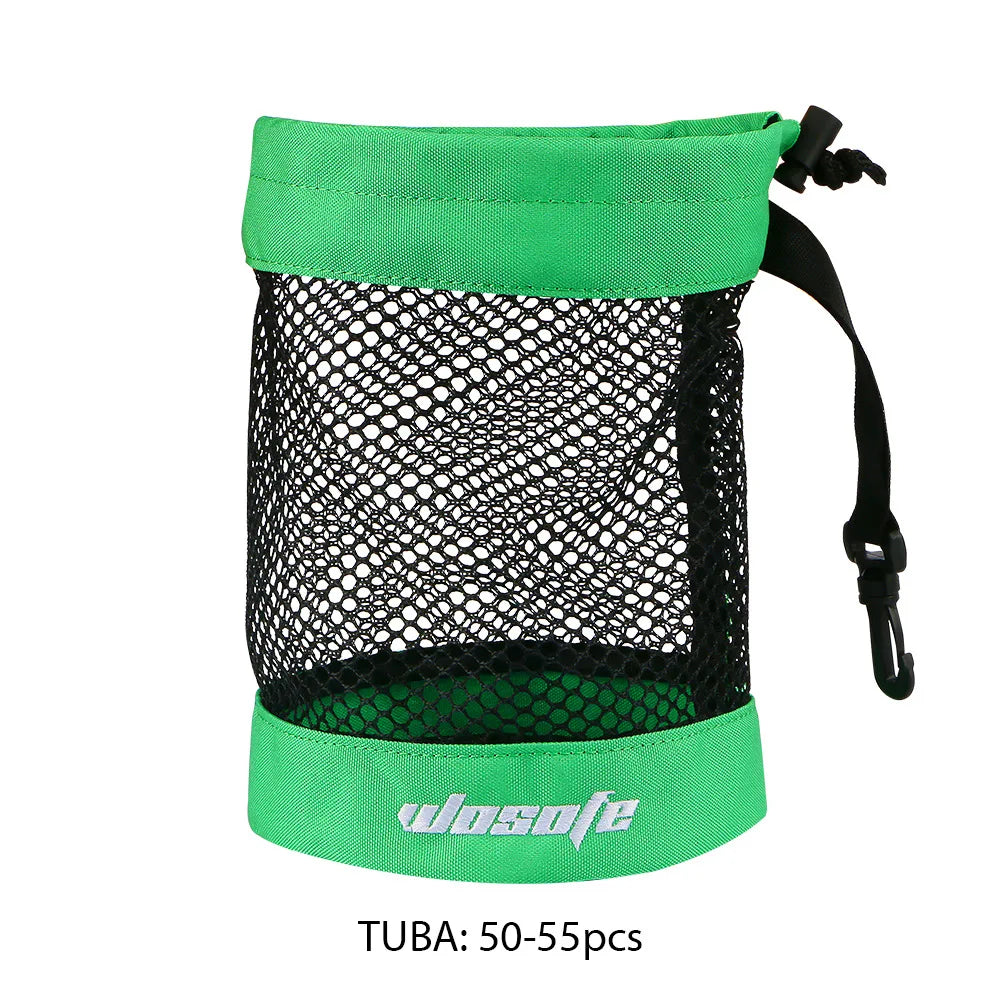 S/M/L Golf Nylon Net Bag Golf Balls Storage Pouch Bag with Durable Sports Mesh Net Bag Suitable for Outdoor Sports Gyms Travel