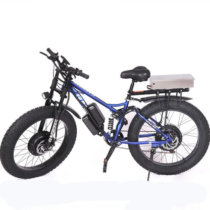 Electric Bicycle , Fat tire, Front and Rear, Double Drive, Mountain Bike