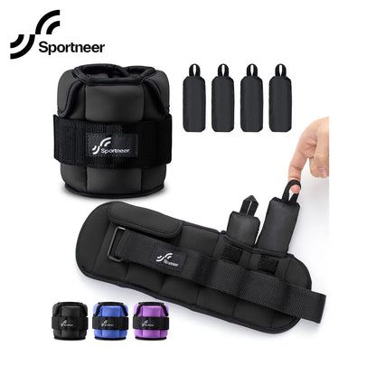 Sportneer Adjustable Wrist and ankle weights 1-10lbs Gym Fitness
