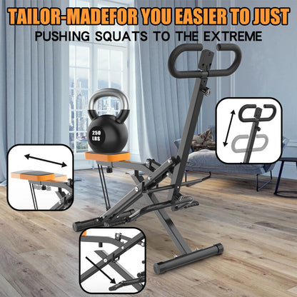 Squat machine, abdominal back/leg buttocks