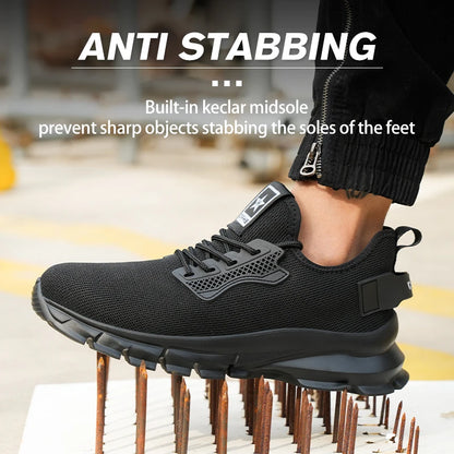 Soft-soled, comfortable, anti-smash, anti-puncture safety shoes