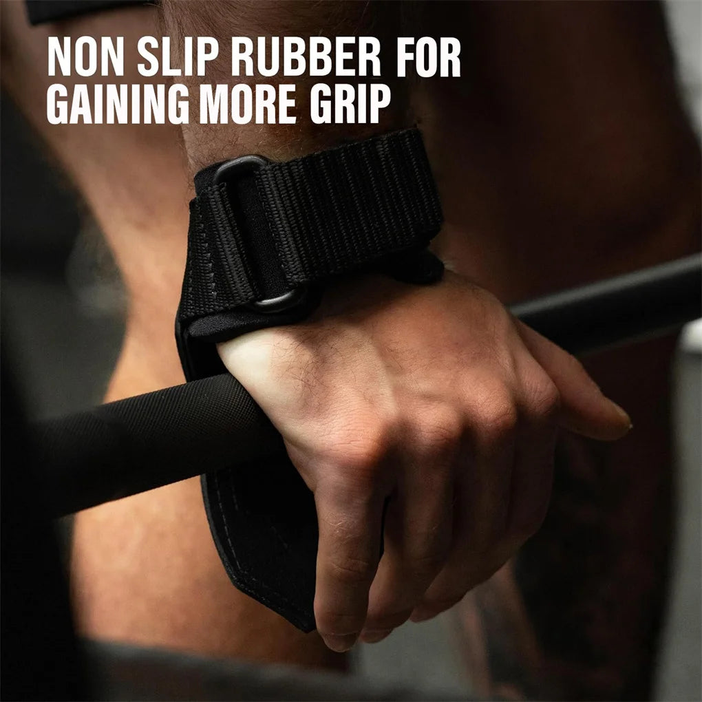 Double Layer Leather Wrist Strap for Deadlift and Powerlifting