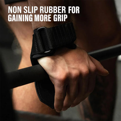 Double Layer Leather Wrist Strap for Deadlift and Powerlifting