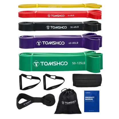 5 Packs Pull Up Assist Bands Set