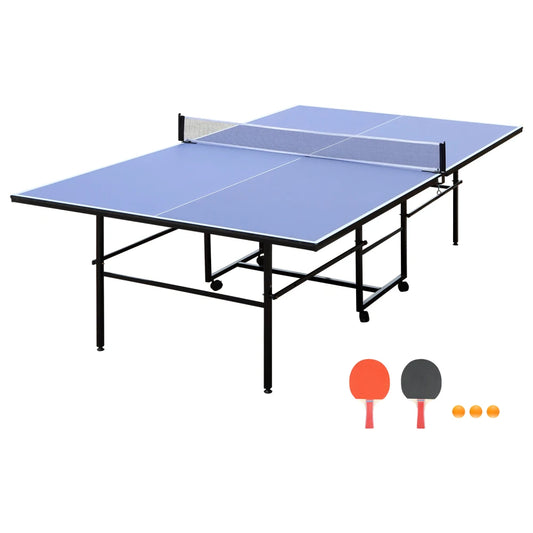 9ft Mid-Size Table Tennis Table Foldable & Portable