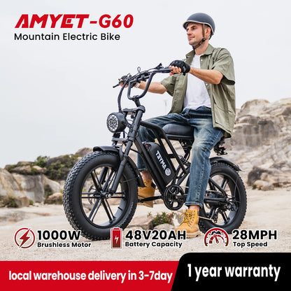 Adults Electric Bike 1000W Motor 48V 20AH 20“ Tire