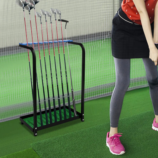 Golf Bag Storage Stand and Other Golfing Equipment Rack