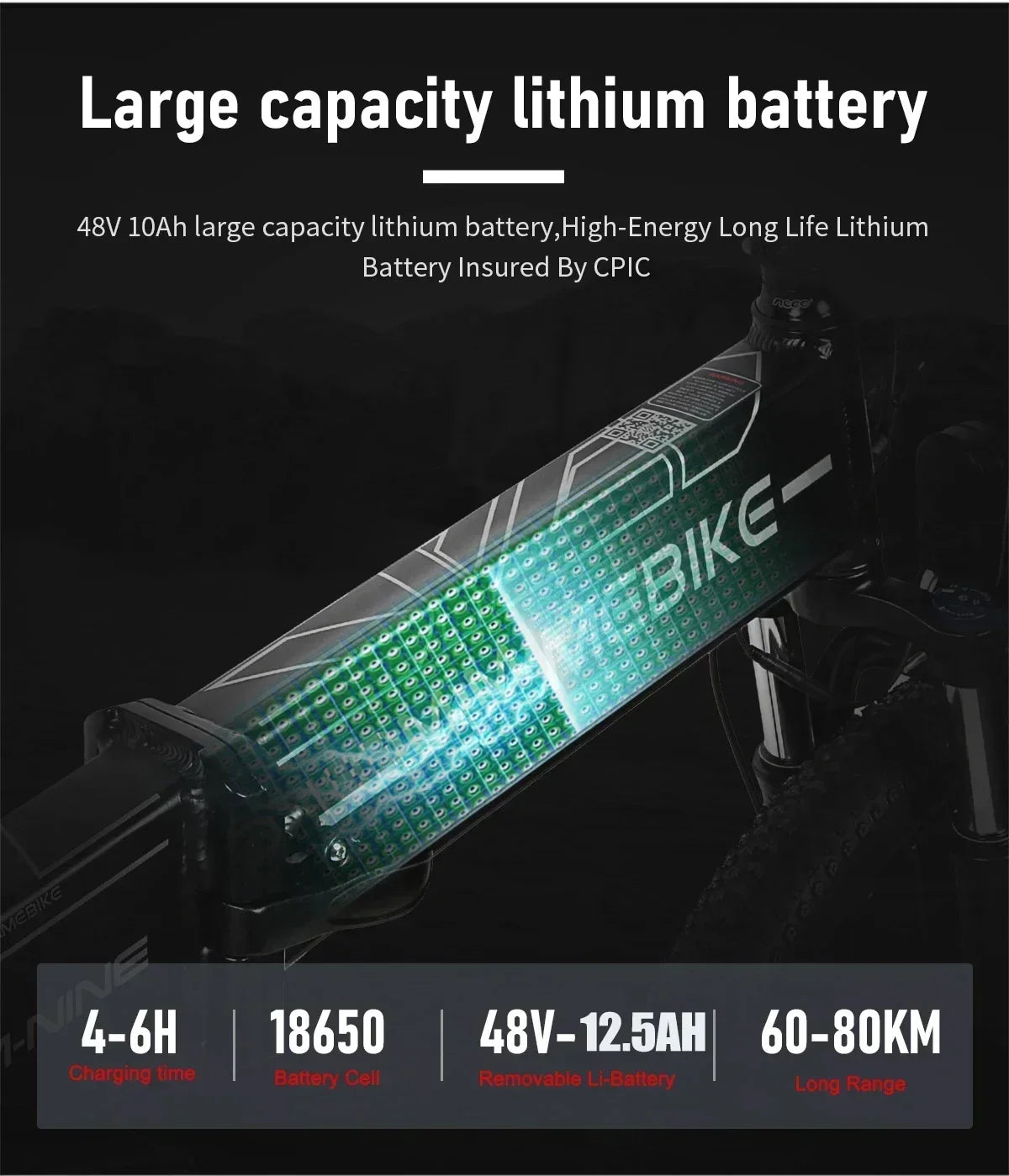 Mountain Off-Road Electric bicycle 750W Motor 26-inch tire