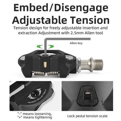 Ultralight  self locking Aluminum pedals
