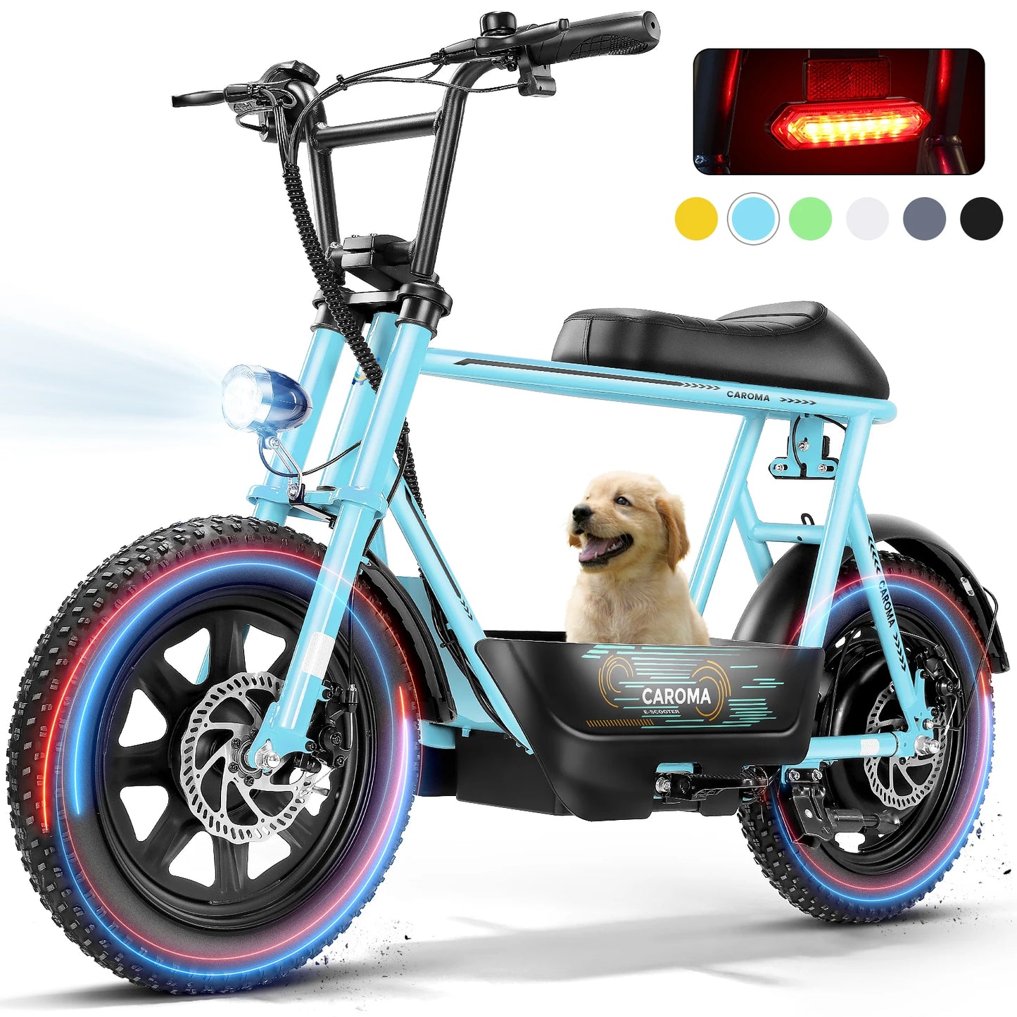 16" Fat Tire for All-Terrain, Commuter Ebike ,Carry Basket