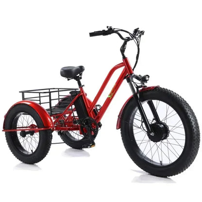 Electric Bicycle 3-wheel Electric Tricycle with Storage Basket