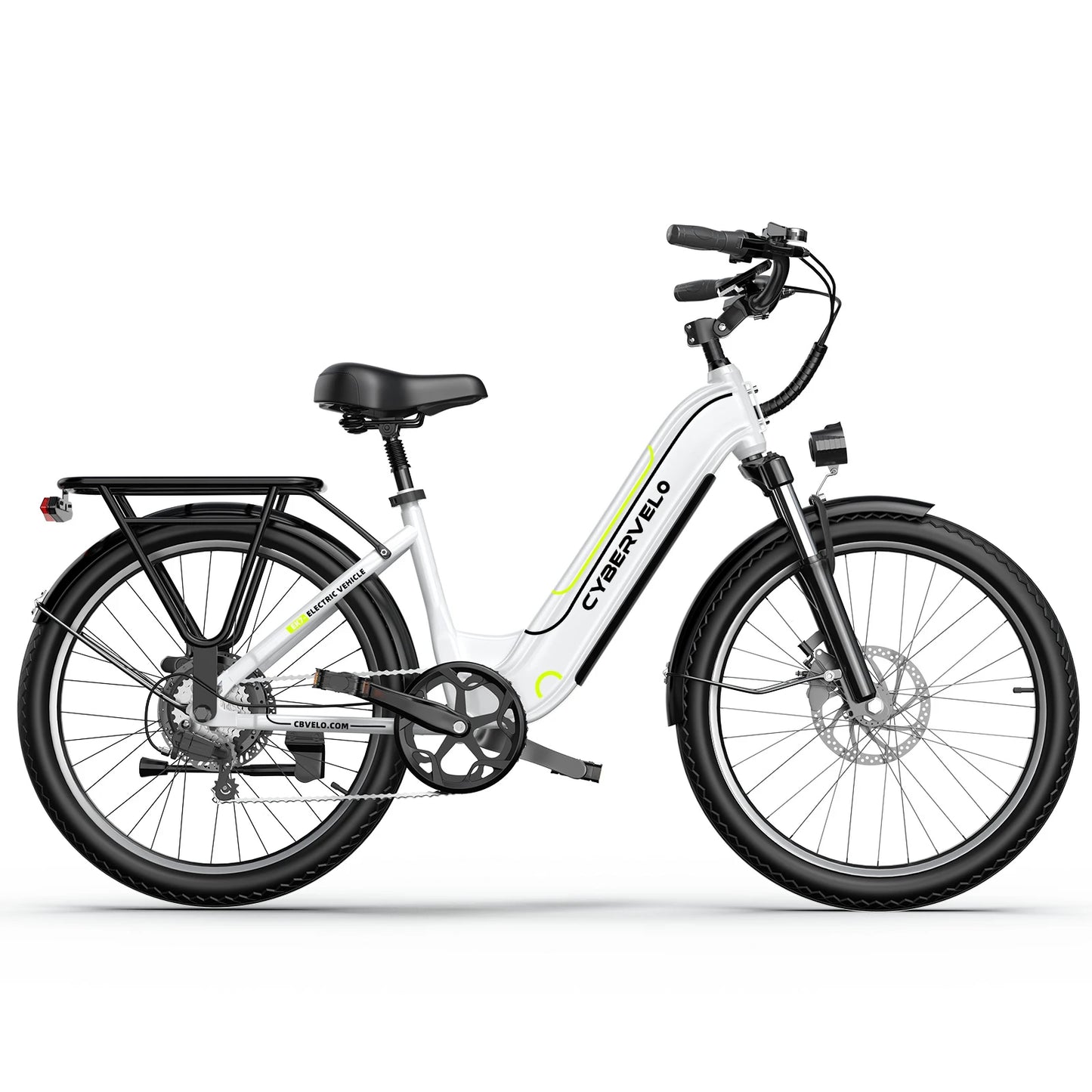 26" Electric E Bike with 7-Speed,1000 Peak