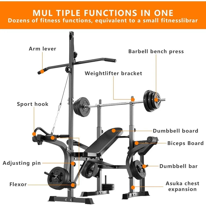 Multi-Function Bench Press Set for Full Body Workout