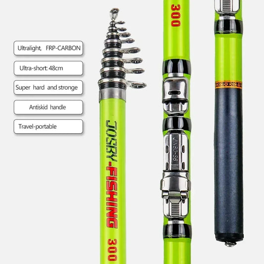 Carbon Fiber Spinning Fishing Rod Telescopic Mini Pole