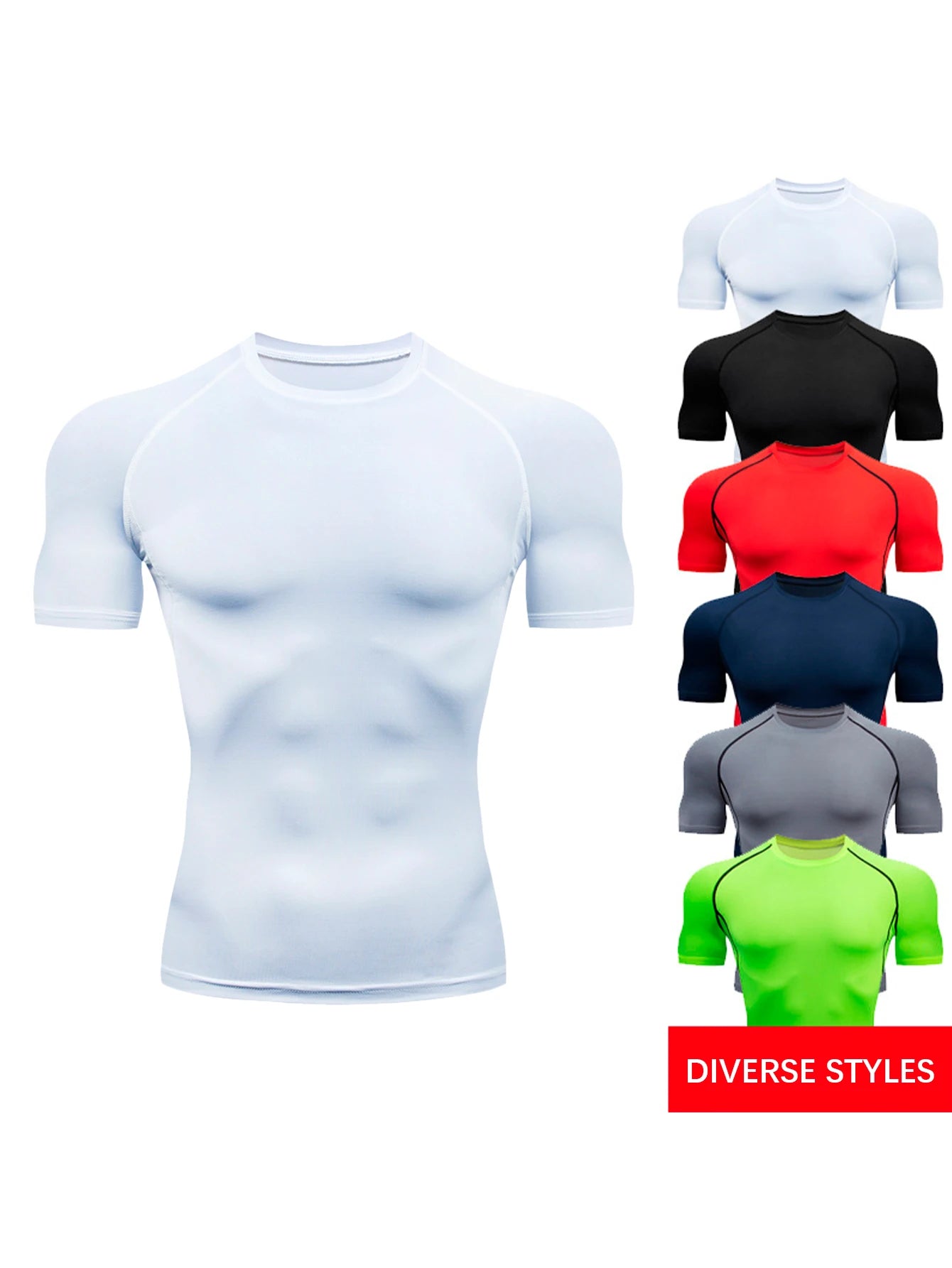 Men's Gym Training T Shirt, Breathable Compression