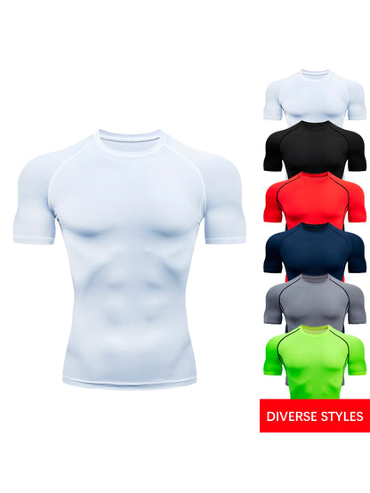 Men's Gym Training T Shirt, Breathable Compression