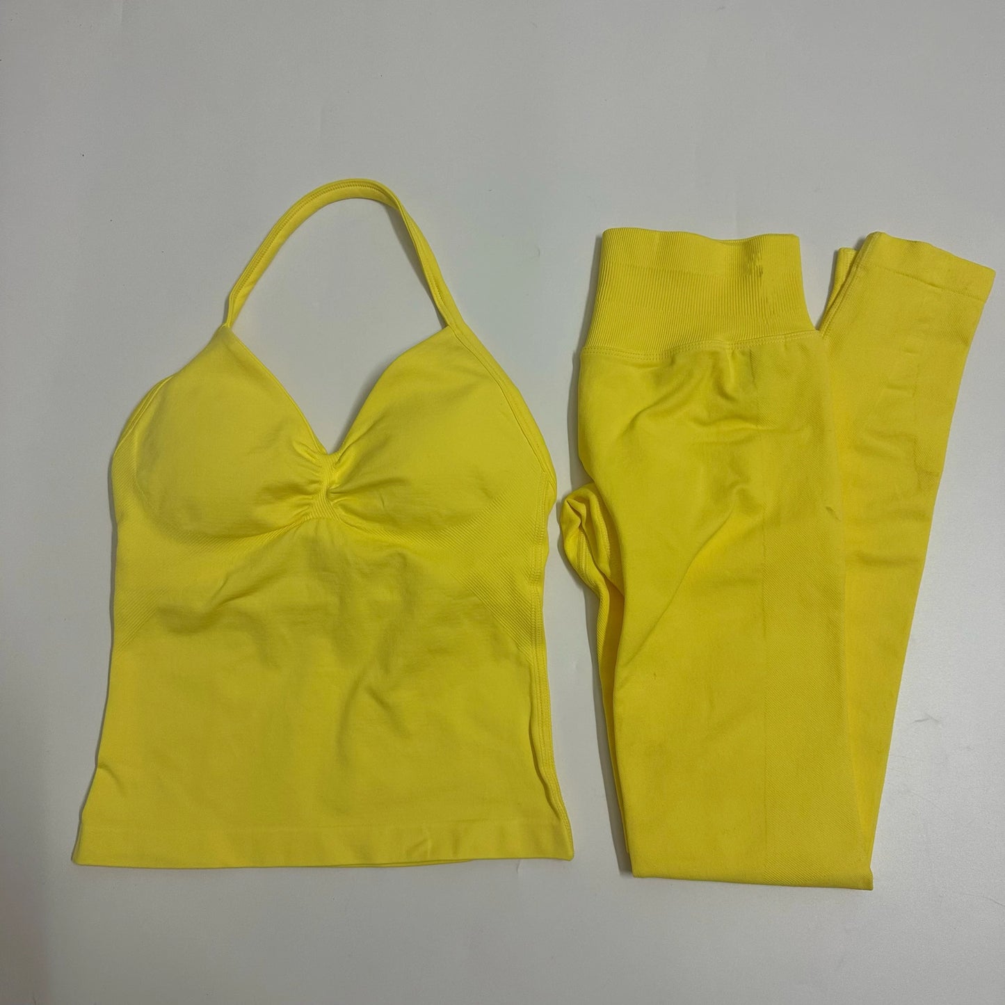 Women Backless Tank Tops High Waist Scrunch Gym Suit