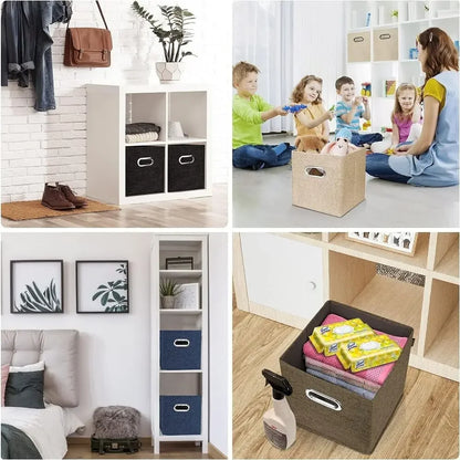 4 Pack Premium Foldable Cube Storage Bins
