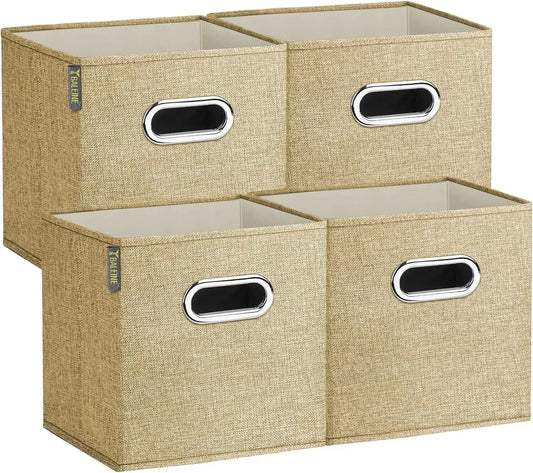 4 Pack Premium Foldable Cube Storage Bins