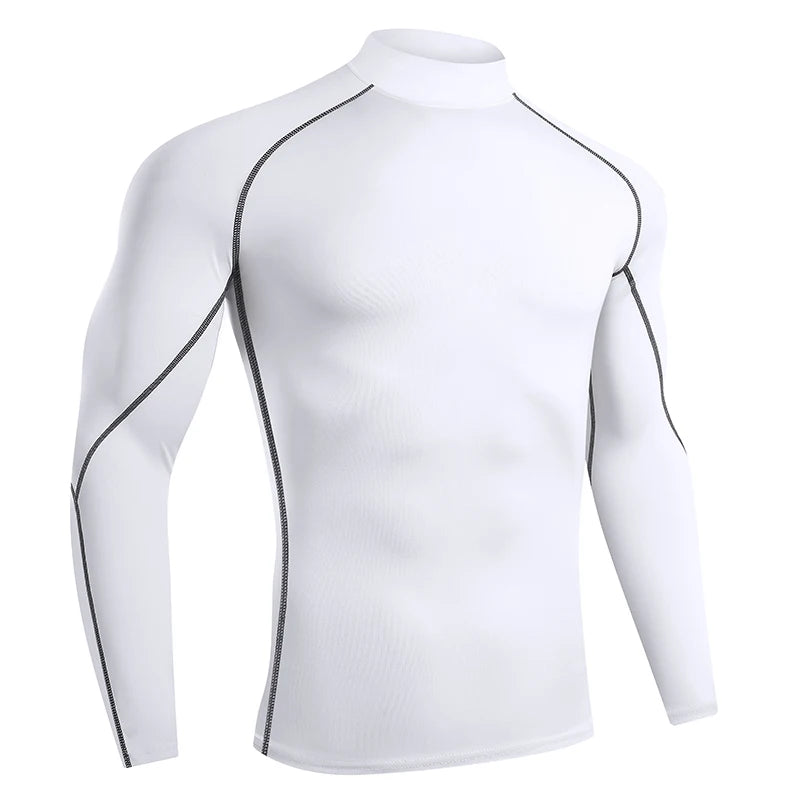 Men Running T shirt Quick Dry Bodybuilding Long Sleeve Compression Top