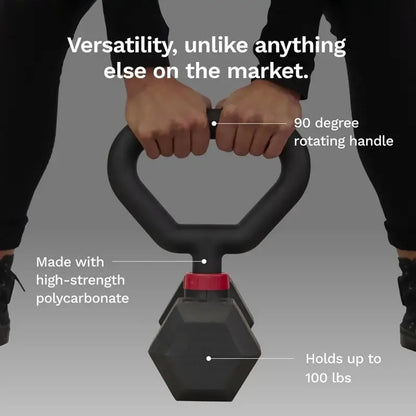 Convert Dumbbells to Barbell Set and Kettlebell for Home Fitness
