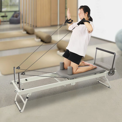 Foldable Pilates Reformer Machine, Multifunctional