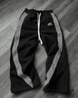 Letter Patch Retro Double Layer Design Baggy  Waist Jogging Pants