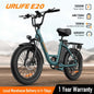 20MPH, 20''X3" Fat Tire, 7-Speed E-Bike with Dual Disc Brake