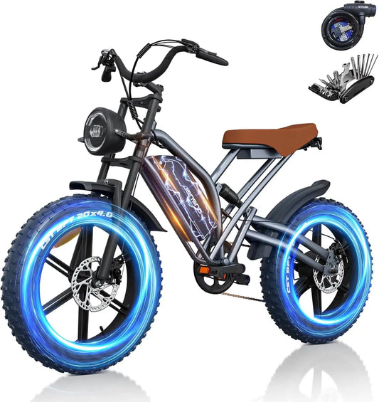 30MPH 1000W Peak Motor Electric Bicycle Adult 20*4 Inch Fat Tire