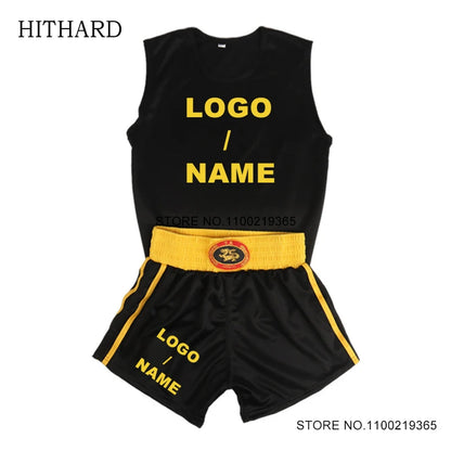 Boxing Shorts and Vest Custom Logo Muay Thai Shorts