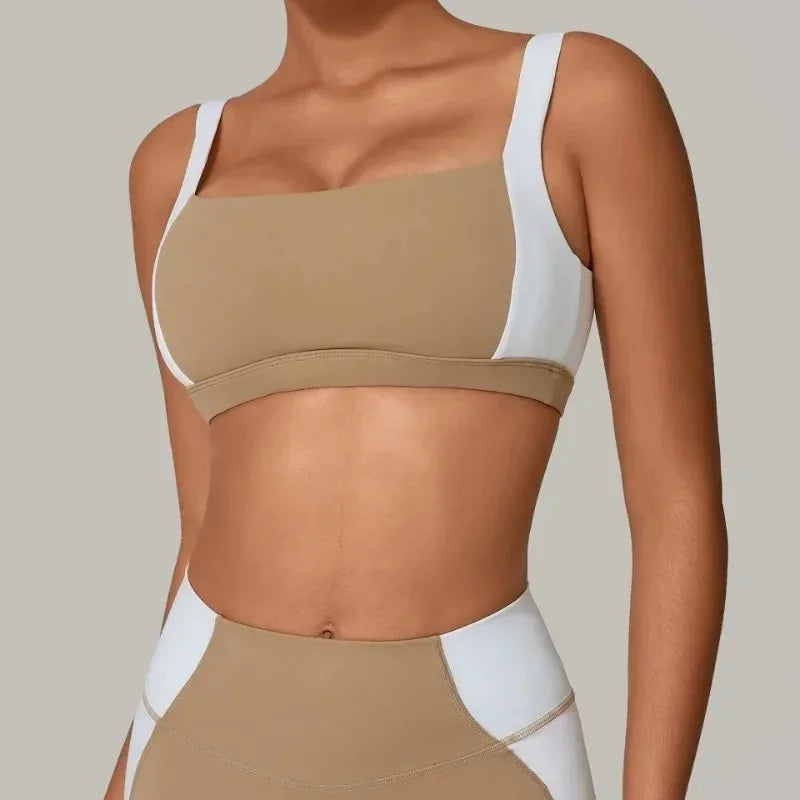 Yoga Bra - Color Block Backless Sports Top Quick-Dry