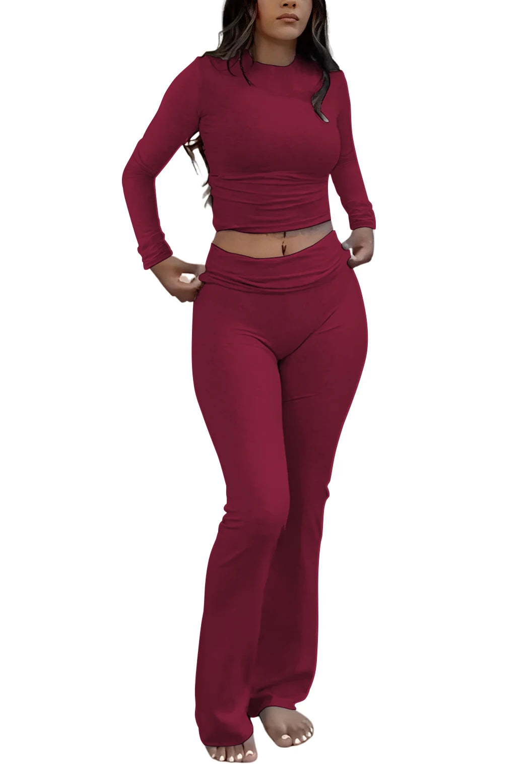 Women's Two-Piece Set Long-Sleeve Activewear