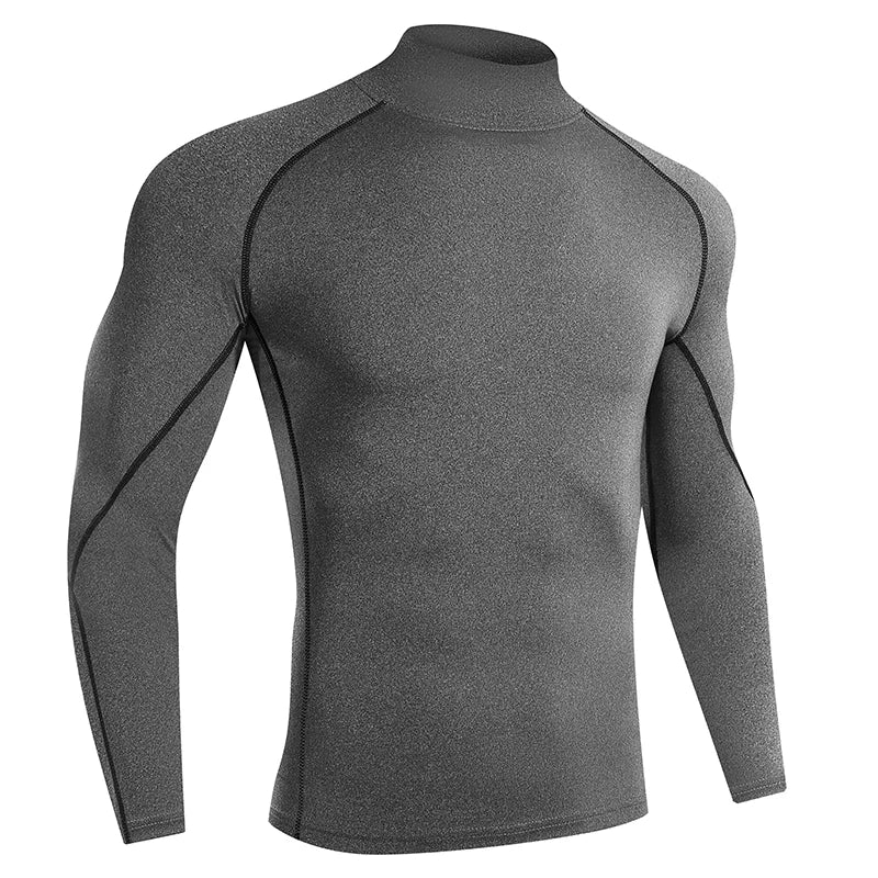 Men Running T shirt Quick Dry Bodybuilding Long Sleeve Compression Top